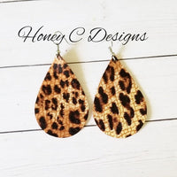 Cheetah print genuine leather